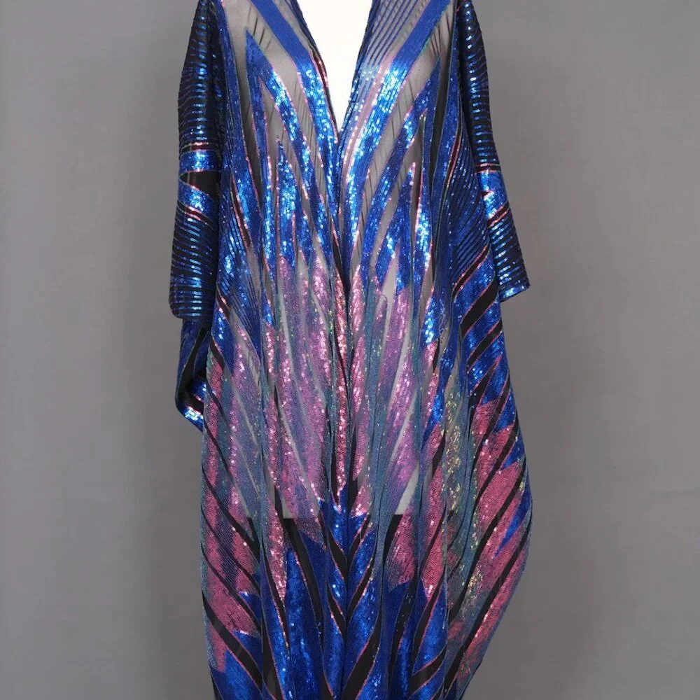Color-Shifting Sequin Caftan | Jennafer Grace | Petite/XL Fit - Picture 4 of 11